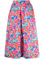 Daniela Gregis pantalon court à fleurs - Blanc