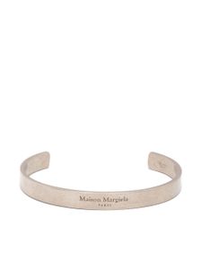 Maison Margiela logo-engraved cuff bracelet - Argent