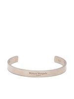 Maison Margiela logo-engraved cuff bracelet - Argent - thumbnail