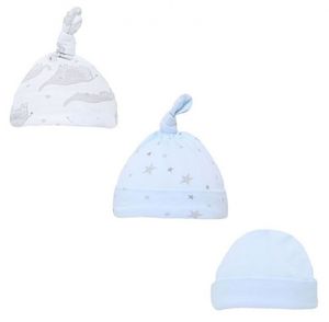 Soft Touch babymutsjes Olifant junior katoen blauw/grijs 3 stuks Soft Touch babymutsjes Olifant junior katoen blauw/grijs 3 stuks