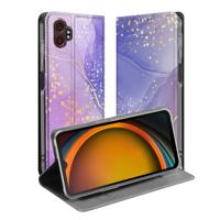 Samsung Galaxy Xcover 7 Pro Telefoonhoesje met pashouder Watercolor Paars