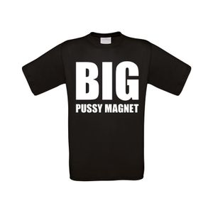 Big Pussy magnet grote maten t-shirt zwart heren