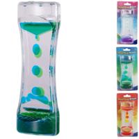 Liquid motion bubbler zandloper 14 cm 3 assorti | 24 stuks