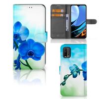Xiaomi Redmi 9T | Poco M3 Hoesje Orchidee Blauw - Cadeau voor je Moeder Xiaomi Redmi 9T | Poco M3 Hoesje Orchidee Blauw - Cadeau voor je Moeder