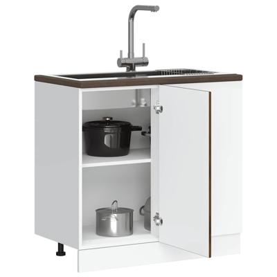 Keuken onderkast Kalmar bewerkt hout gerookt eikenkleurig