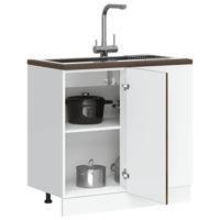 Keuken onderkast Kalmar bewerkt hout gerookt eikenkleurig
