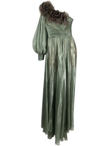 Iris Serban robe longue Hellen à une manche - Vert