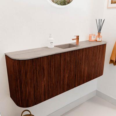 Toiletmeubel Mondiaz Joya Dlux | 113.2 cm | Meubelkleur Ruby | Faye wastafel Saba Wasbak Midden | 1 kraangat