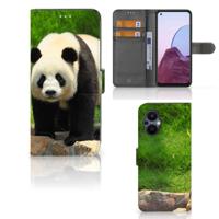 OPPO Reno 8 Lite | OnePlus Nord N20 | Telefoonhoesje | Met pasjeshouder | Panda