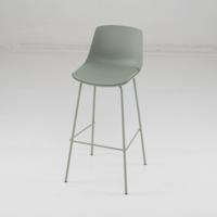 4-delige Barkrukenset Barkrukken Met Voetsteunen Beklede Zittingen