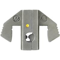 TOOLCRAFT PLE-0A6 Krimp-onderdelen Geïsoleerde platte stekkerhulzen Krimpbereik: 4.0 tot 6.0 mm² Geschikt voor merk: TOOLCRAFT PZ-500