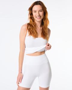 HEMA Licht Corrigerende Damesbikershort Katoen Wit (wit)