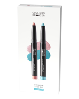 Les Couleurs de Noir Ogen Pakket Eyeshadow Stick Summer Duo 12 Azure Glow