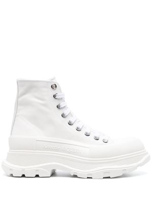 Alexander McQueen bottines Tread Slick - Blanc