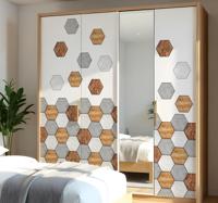 Zeshoekige tegels textuur kast stickers