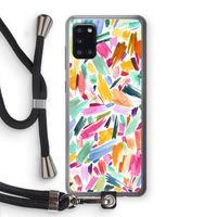 Watercolor Brushstrokes: Samsung Galaxy A31 Transparant Hoesje met koord
