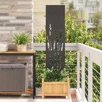 Tuin decoratief paneel Zwart 32 x 140 cm Koudgewalst staal