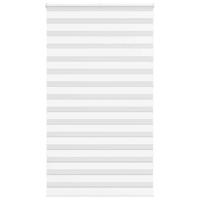 VidaXL Zebra rolgordijn 135x230 cm stofbreedte 130,9cm polyester wit