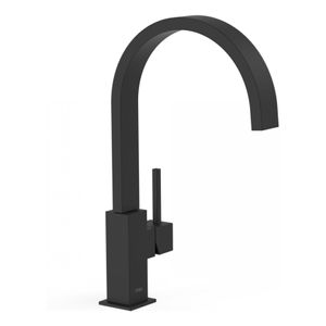 Keukenkraan Tres Top | Opbouw | 360° Draaibaar | Mengkraan | 1-hendel | Vierkant | Zwart mat
