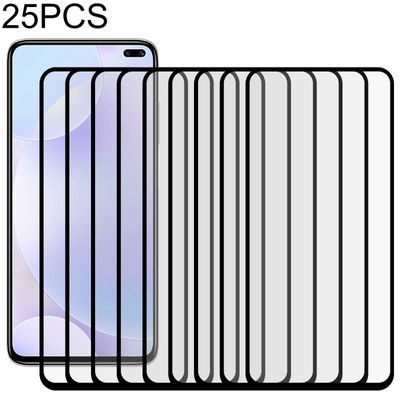 Voor Xiaomi Redmi K30i 5G 25 PCS Full Glue Full Screen Tempered Glass Film
