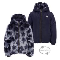 LOOXS Little winter winterjas meisjes - navy blauw - reversible