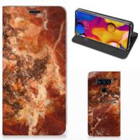 LG V40 Thinq | Standcase | Marmer Bruin