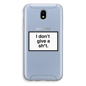 Don't give a shit: Samsung Galaxy J5 (2017) Transparant Hoesje