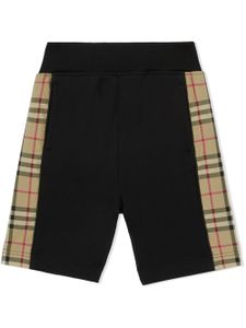 Burberry Kids short à motif Vintage Check - Noir