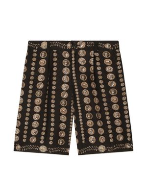 Dolce & Gabbana Kids bermuda imprimé - Marron