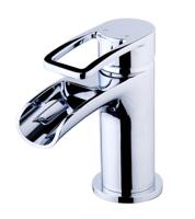 Xellanz Alegra waterval wastafelkraan met clickwaste chroom