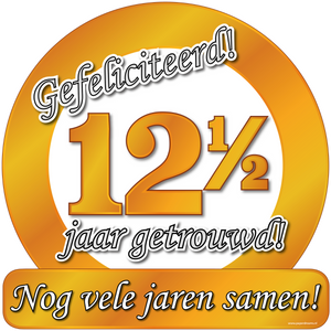 Huldeschild 12,5 jaar getrouwd