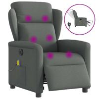 Massagestoel elektrisch verstelbaar stof donkergrijs