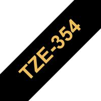 Labeltape Brother TZe, TZ TZe-354 PET Tapekleur: Zwart Tekstkleur:Goud 24 mm 8 m