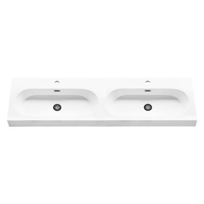 Differnz Somero wastafel 2 kraangaten | wit | 120 cm