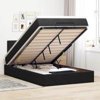 Ottoman bed met matras 120x200cm fluweel zwart