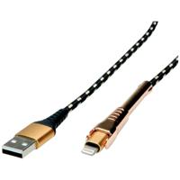 ROLINE GOLD Lightning naar USB 2.0 kabel voor iPhone, iPod, 1 m