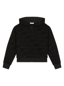 Dolce & Gabbana Kids hoodie zippé à logo imprimé - Noir