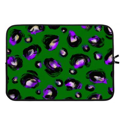 Green Cheetah: Laptop sleeve 13 inch