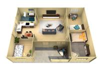 Blokhut - Tuinhuis Extremadura | 44 mm | honinggeel geïmpregneerd