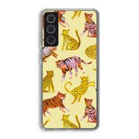 Cute Tigers and Leopards: Samsung Galaxy S21 FE Transparant Hoesje