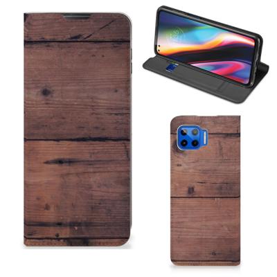 Motorola Moto G 5G Plus Book | Wallet Case | Old Wood