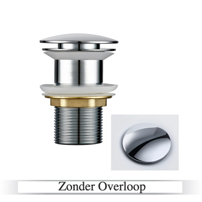 LuxDrain Pop-Up Afvoerplug - Stijlvolle Wastafel Stopper in Zwart, Goud en Rosé