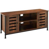 tectake - TV-meubel TV-kast dressoir Carlow - industrieel - donkerbruin - 110x41,5x50,5cm - 404716 - thumbnail