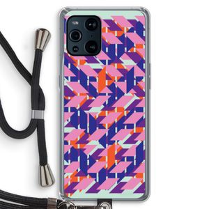 Skew Blush 3: Oppo Find X3 Pro Transparant Hoesje met koord