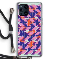 Skew Blush 3: Oppo Find X3 Pro Transparant Hoesje met koord