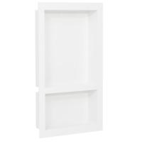 Douchenis met 2 vakken 41x69x9 cm hoogglans wit Douchenis met 2 vakken 41x69x9 cm hoogglans wit