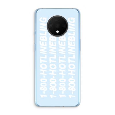 Hotline bling blue: OnePlus 7T Transparant Hoesje