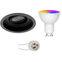 LED Spot Set GU10 - Facto - Smart LED - Wifi LED - Slimme LED - 5W - RGB+CCT - Aanpasbare Kleur - Dimbaar - - thumbnail