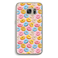 Pink donuts: Samsung Galaxy S7 Transparant Hoesje