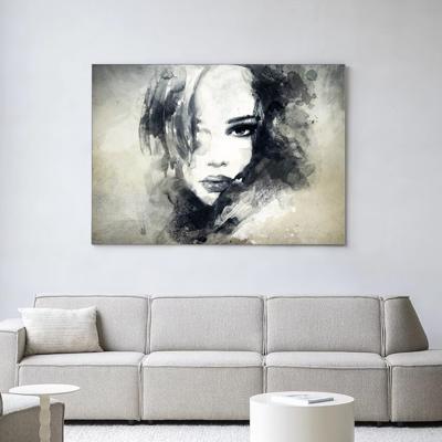 Urban Cotton Wandkleed 'The Look' 110 x 145cm in Frame - black